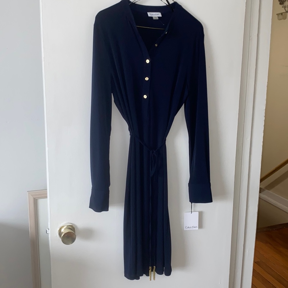 Calvin Klein navy blue dress